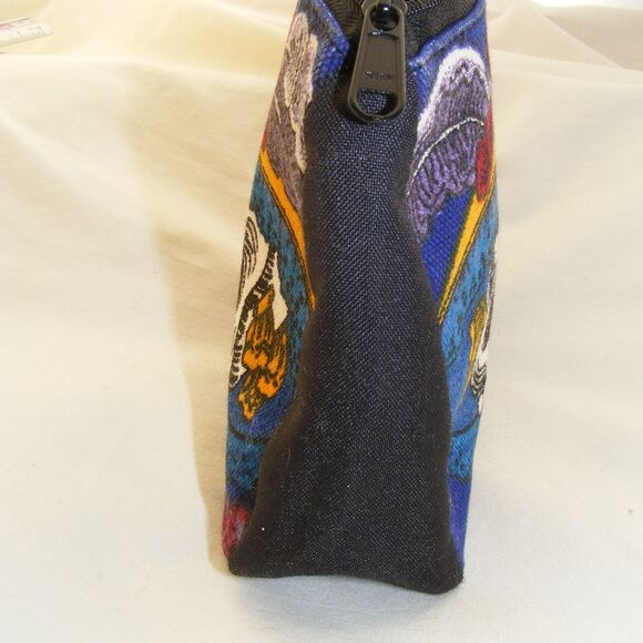 DIA DE LOS MUERTOS Sm bag, 4.75x4.5x2.5 Southern Belle, Zipper, Canvas - Picture 5 of 8